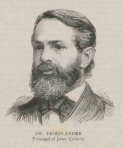 Dr. Friedlander, Principal of Jews College by English School