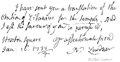 Dr. Nathaniel Lardner by English School