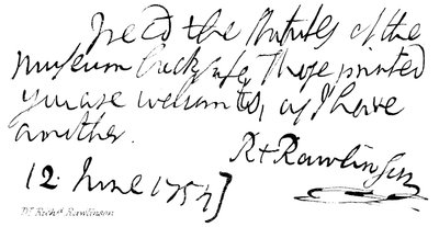 Dr Richard Rawlinson by English School