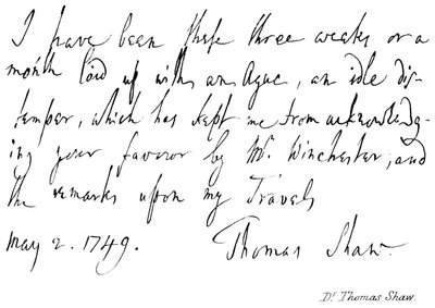 Dr Thomas Shaw by English School