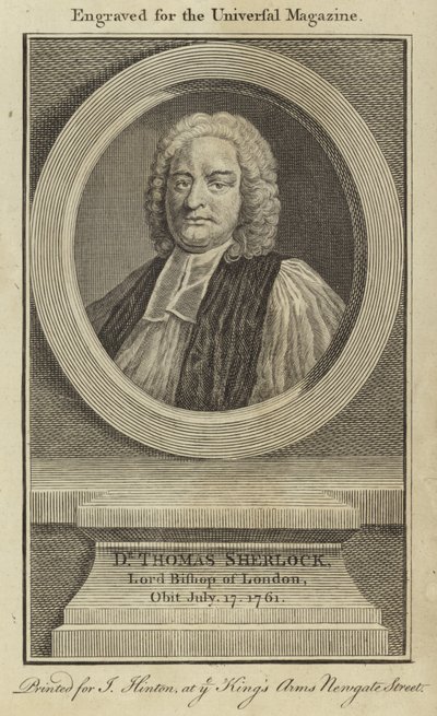Dr Thomas Sherlock, Lord Bishop of London by English School