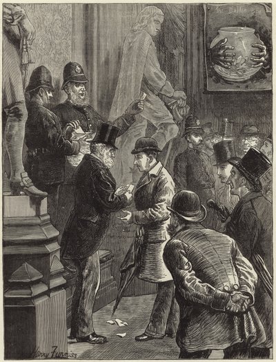 Drawing Lots for Admission to the Strangers Gallery by English School