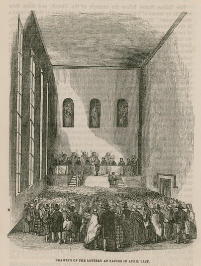 Drawing of the lottery at Naples April last by English School