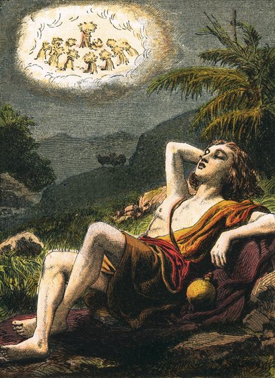 Dream of Joseph by English School