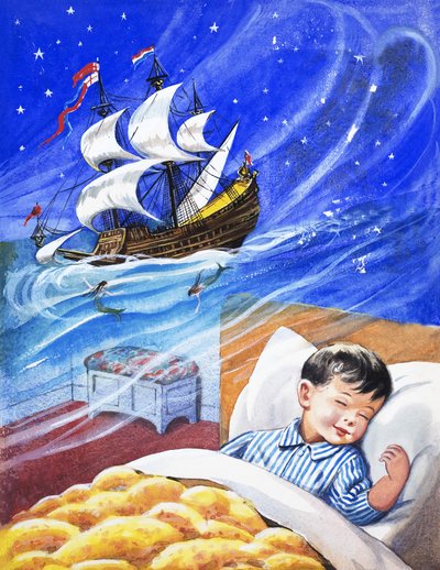 Dreaming of sailing ships by English School
