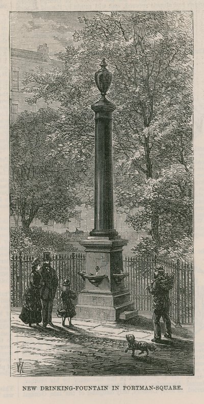 Drinking Fountain in Portman Square by English School