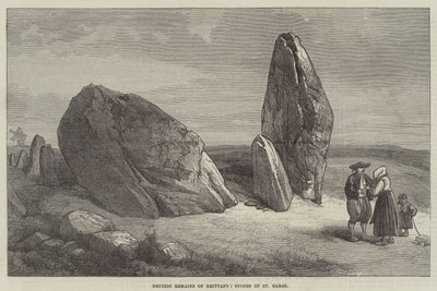 Druidic Remains of Brittany, Stones of St Barbe (engraving) by English School