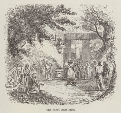 Druidical sacrifices by English School