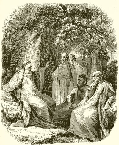 Druids in the Sacred Grove by English School