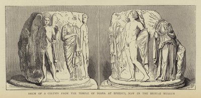 Drum of a Column from the Temple of Diana at Ephesus, Now in the British Museum by English School