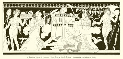 Drunken Revels of Heracles by English School