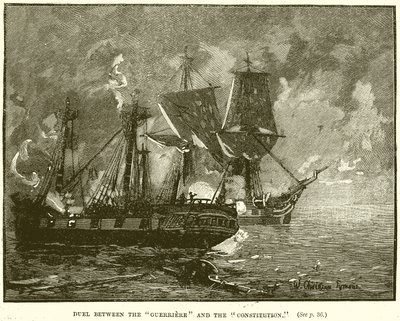 Duel between the Guerriere and the Constitution by English School