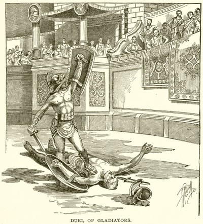 Duel of Gladiators by English School