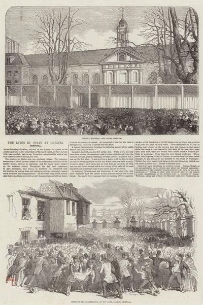 Duke of Wellington Lying in State at the Chelsea Hospital by English School