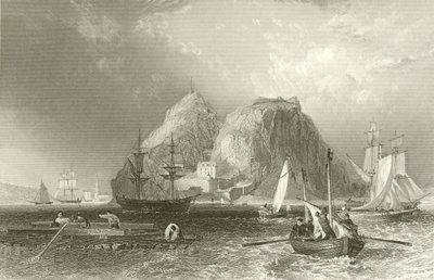 Dunbarton Castle on the Clyde by English School