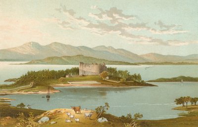 Dunstaffnage Castle and Loch Etive by English School
