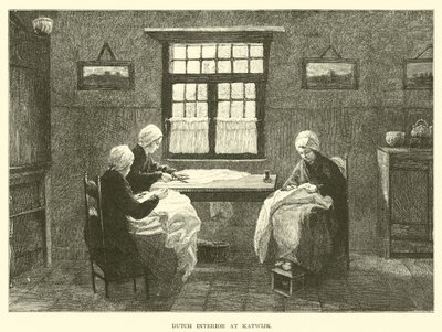 Dutch Interior at Katwijk by English School