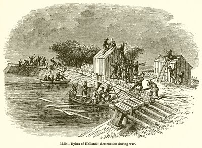 Dykes of Holland: Destruction during War by English School