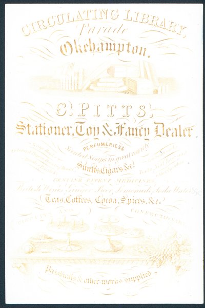 E Pitts, stationer, toy and fancy dealer by English School