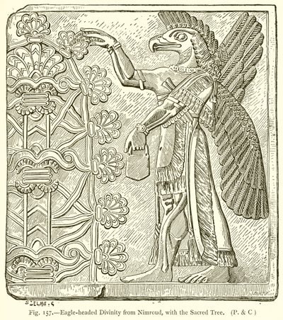 Eagle-Headed Divinity from Nimroud with the Sacred Tree by English School
