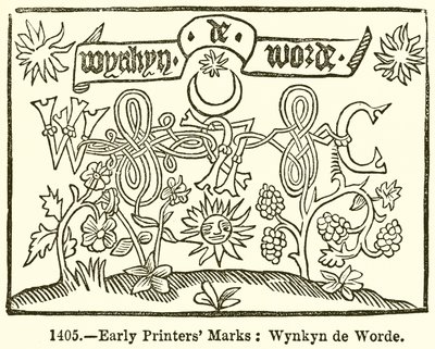 Early Printers Marks: Wynkyn de Worde by English School