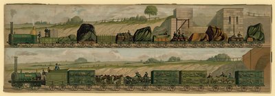Early goods train by English School