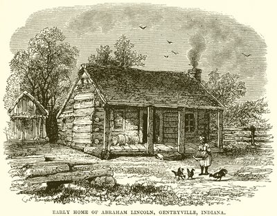 Early home of Abraham Lincoln, Gentryville, Indiana by English School
