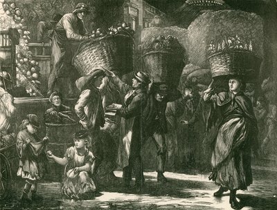 Early morning in Covent Garden Market, London by English School