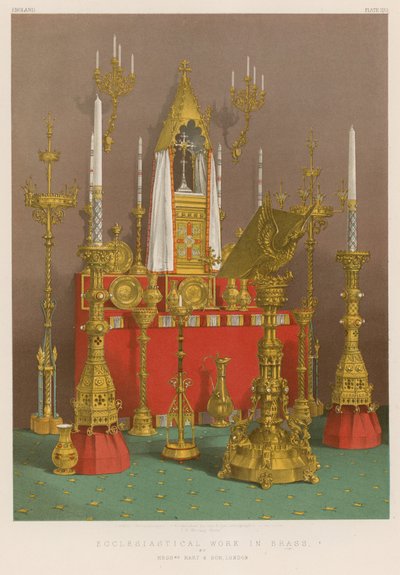 Ecclesiastical Work in Brass by English School
