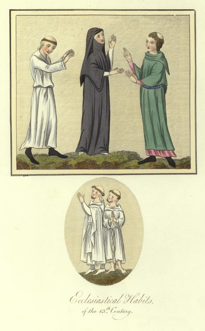 Ecclesiastical Habits of the 13th Century by English School