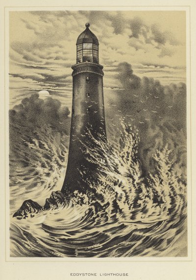Eddystone Lighthouse by English School
