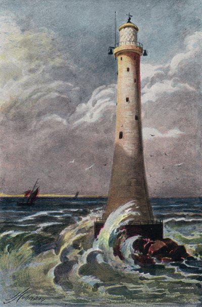 Eddystone Lighthouse by English School