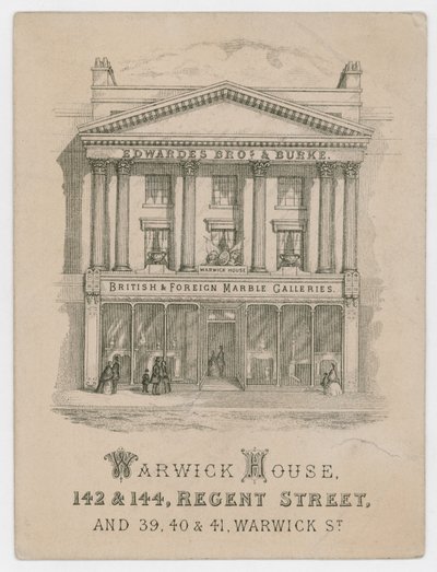 Edwardes Brothers & Burke, Trade Card by English School
