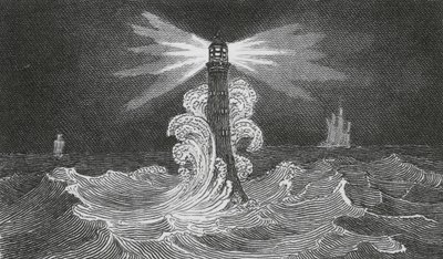 Edystone Lighthouse by English School