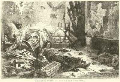 Effects of the explosion of a shell in a house in the suburbs, May 1871 by English School