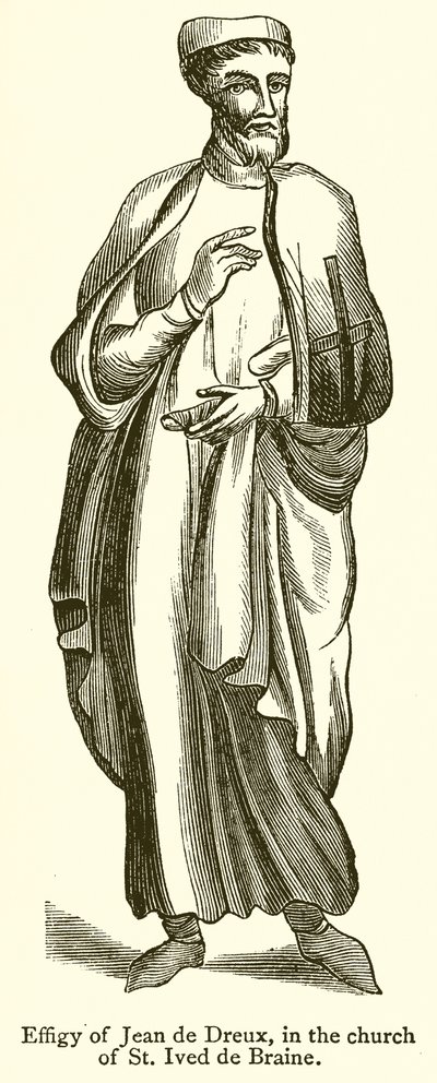 Effigy of Jean de Dreux, in the Church of St. Ived de Braine by English School