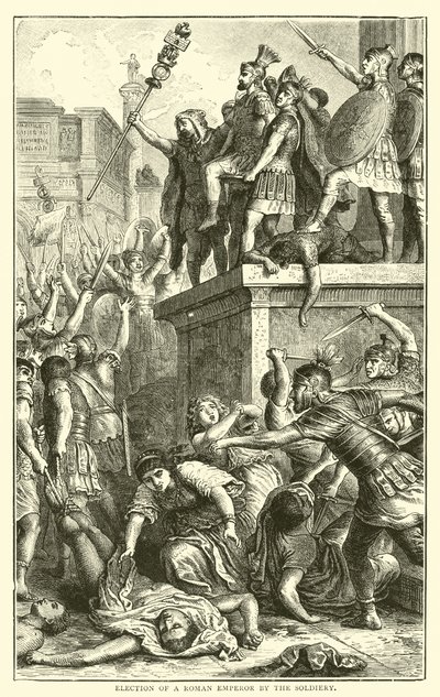 Election of a Roman Emperor by the soldiery by English School