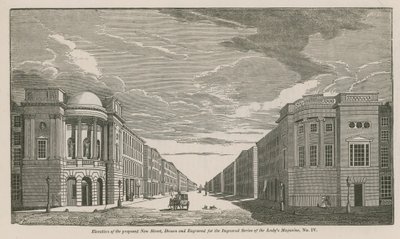 Elevation of the proposed New Street by English School