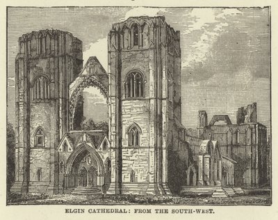 Elgin Cathedral, from the South West by English School