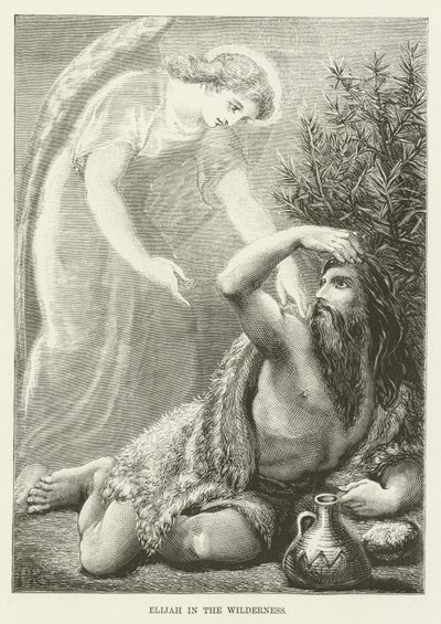 Elijah in the Wilderness by English School