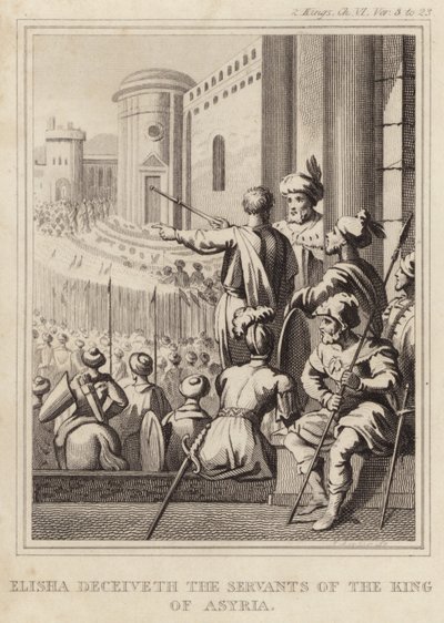 Elisha Deceives the Servants of the King of Assyria by English School