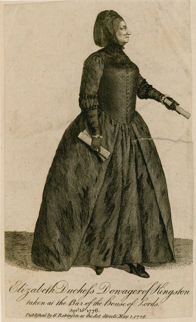 Elizabeth Duchess Dowager of Kingston taken at the Bar of the House of Lords by English School