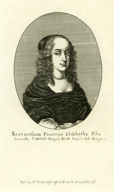 Elizabeth Stuart, second daughter of King Charles I by English School