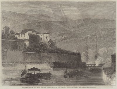 Embarkation of the Body of the Czarewitch at Villafranca, for Conveyance to Russia by English School