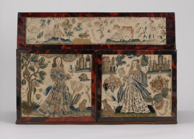Embroidered casket, c.1660 by English School