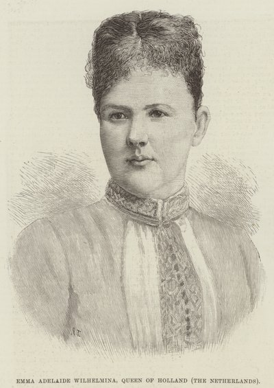 Emma Adelaide Wilhelmina, Queen of Holland, the Netherlands by English School