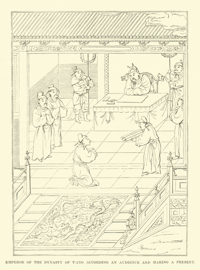 Emperor of the Dynasty of Tang According an Audience and Making a Present by English School