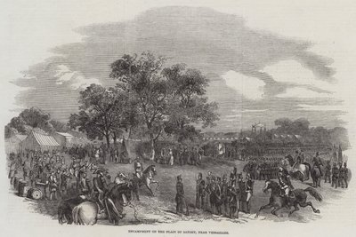Encampment on the Plain of Satory, near Versailles by English School