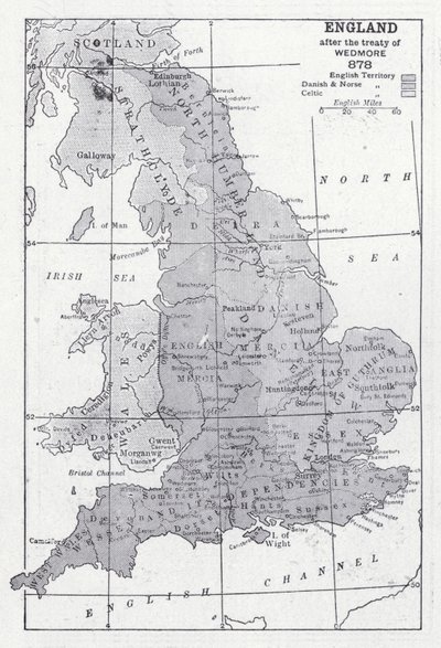 England after the Treaty of Wedmore 878 by English School