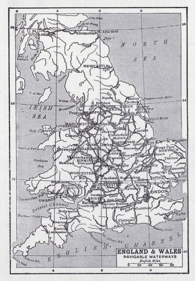 England and Wales, navigable waterways by English School